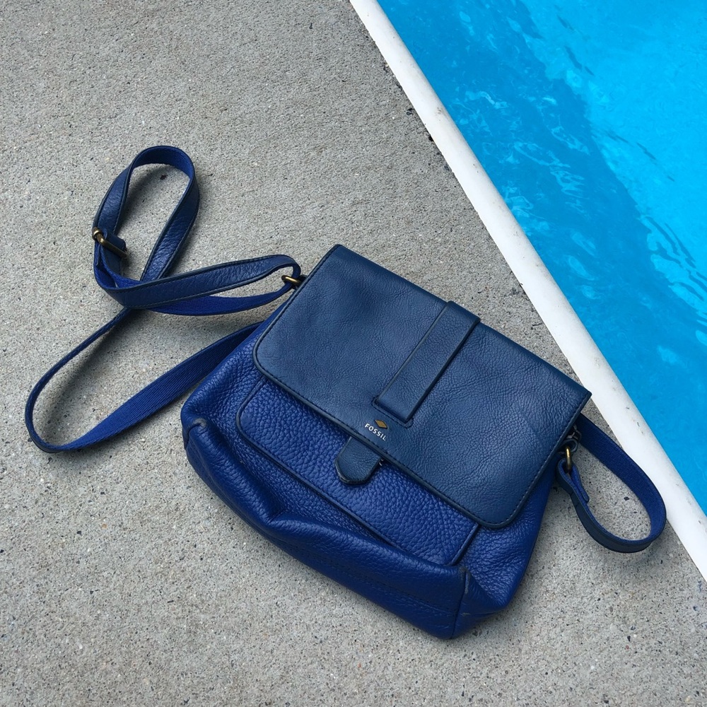 Blue Fossil Crossbody Purse